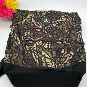 Jordan Camouflage Backpack for Men - Black and Brown